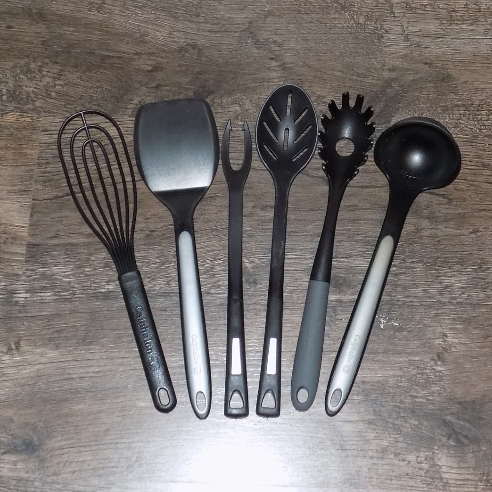 Calphalon Kitchen Utensil Set‎ 6 Piece Black Nylon Heat Safe